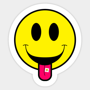 Acid Trip Smiley Face Sticker